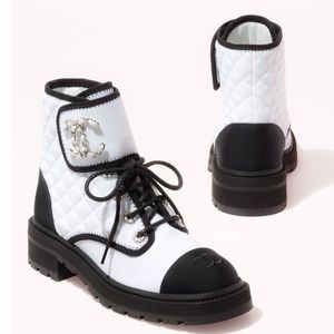 Coming Soon! Auth. CHANEL Black & White “Brave” boots size 38 - NEW with RECEIPT